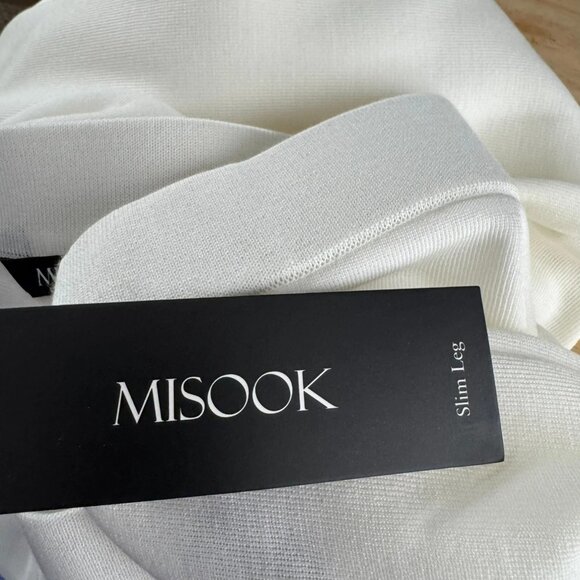 Misook Pull On Ankle Pants Womens 3X White Acrylic Polyester NWT PT-2367 - Picture 5 of 8